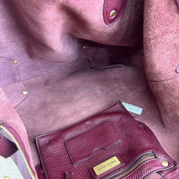 Annabel Ingall Isabella Purple Pebbled Leather Large Tote Satchel Bag - Picture 15 of 15